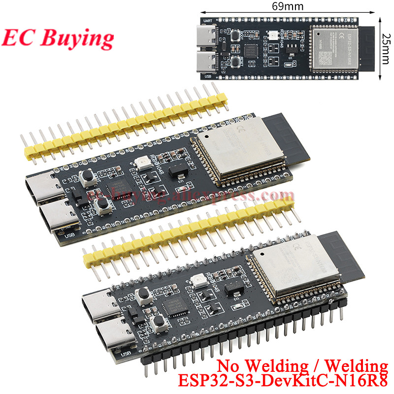 Esp32 S3 Devkitc 1 - ESP32-S3-DevKitC-N16R8 ESP32S3 1-N16R8 Placa de Desarrollo