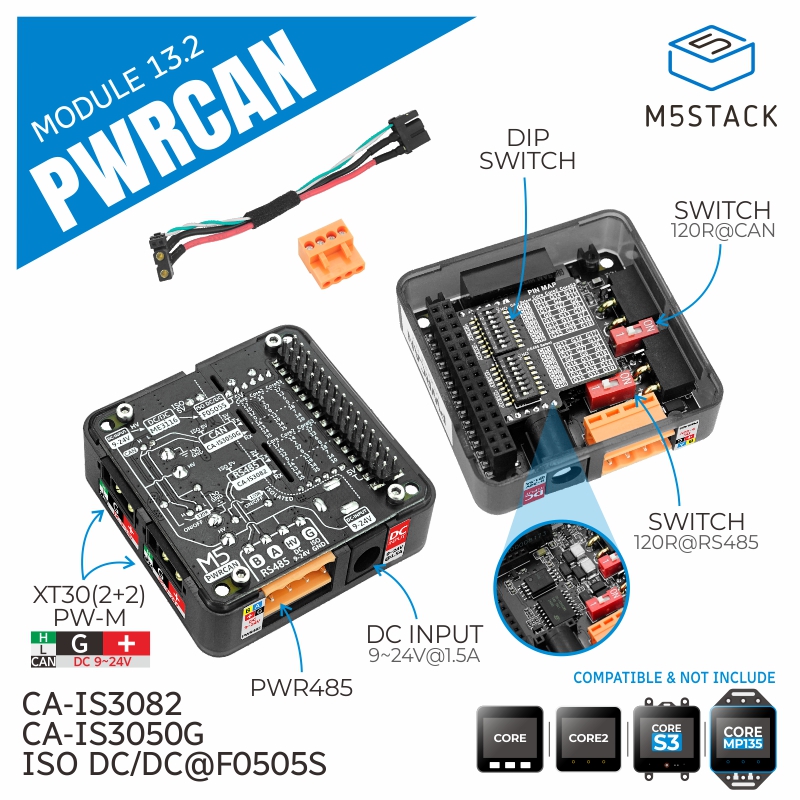 Módulo oficial PWRCAN 13.2 M5S - M5Stack reseña y precio