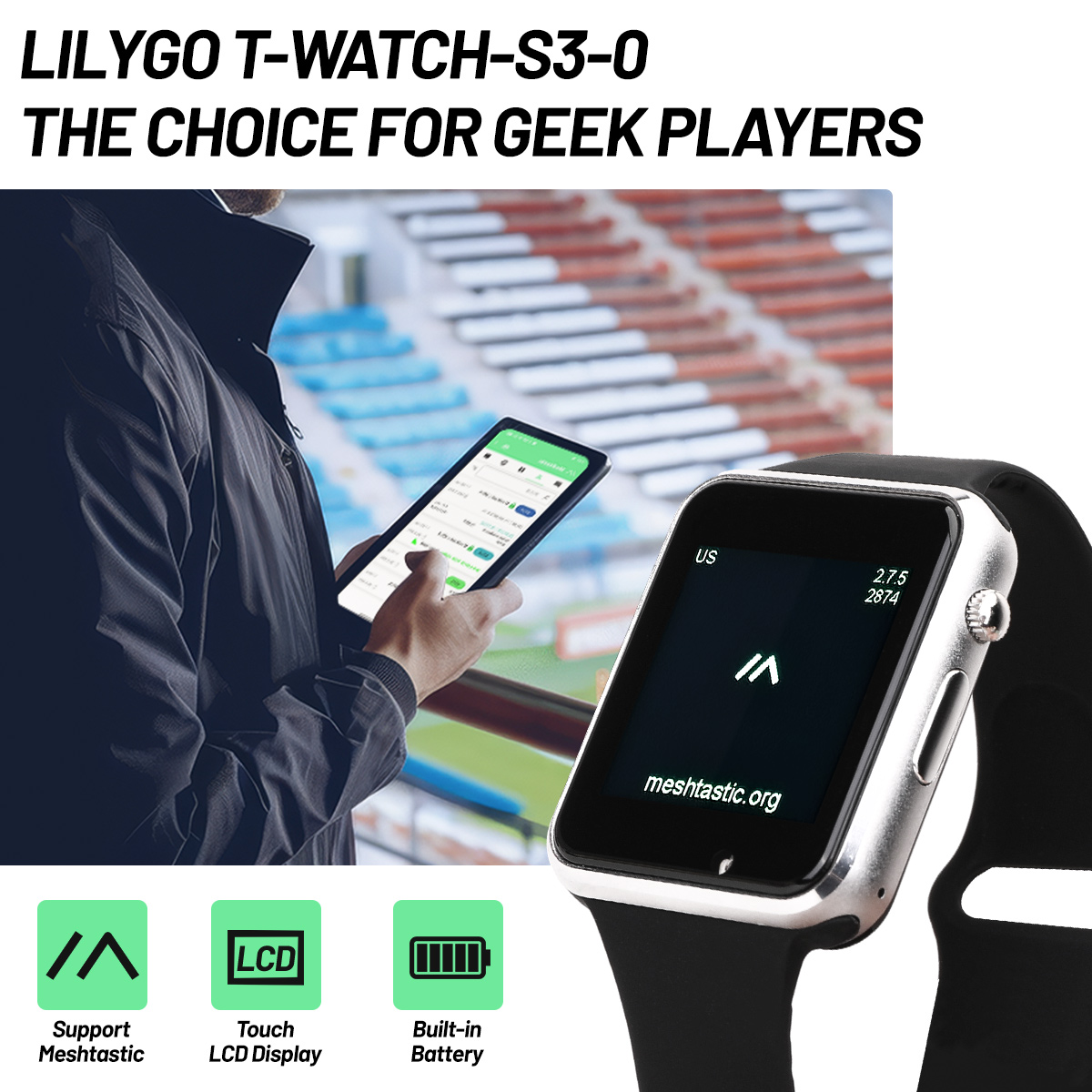 T-Watch-S3 ESP32-S3 Placa de d - Ttgo T Watch reseña y precio