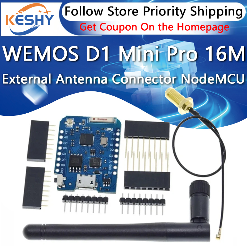 WEMOS D1 Mini Pro 16M Bytes co - D1 Mini Pro reseña y precio
