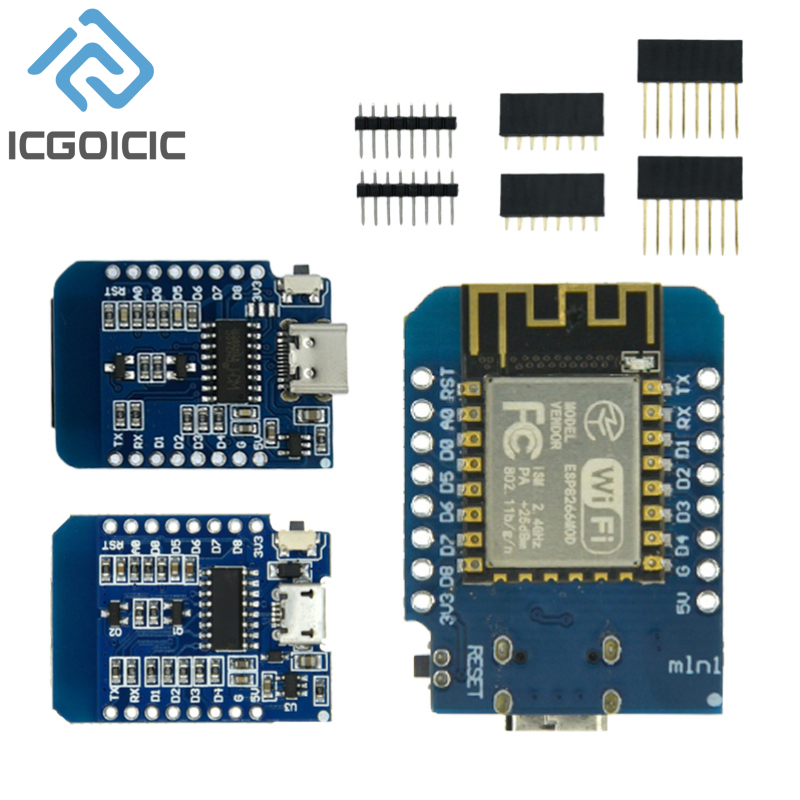 D1 Mini-Mini NodeMcu 4M Bytes  - Wemos D1 Mini reseña y precio