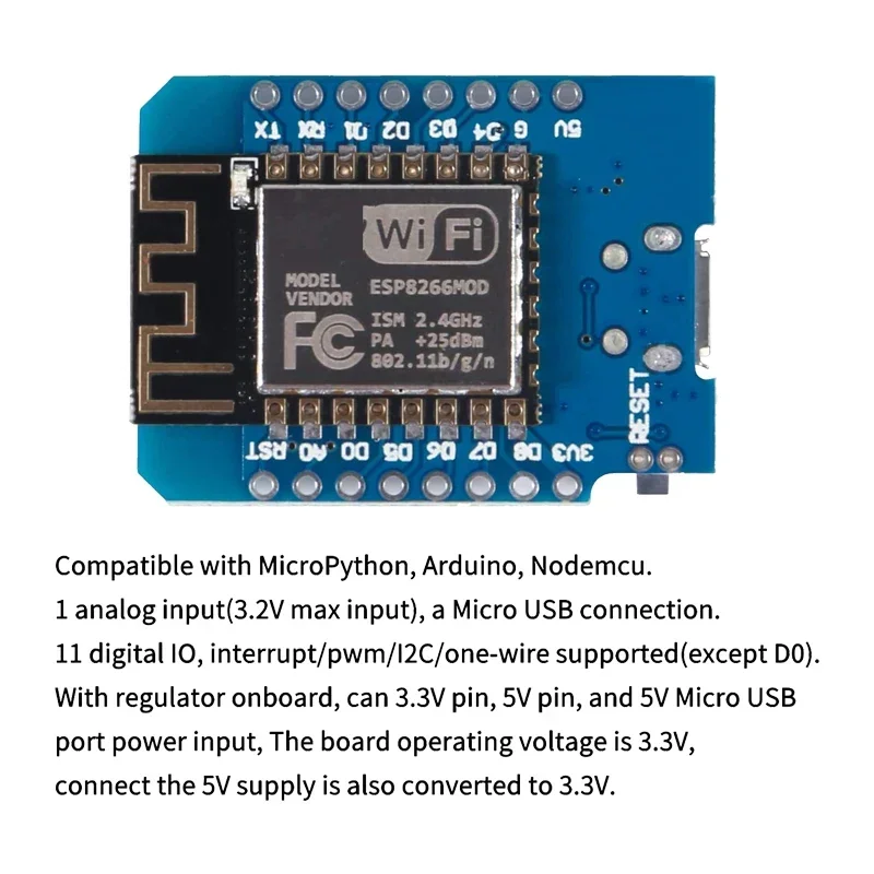 10 piezas WeMos D1 Mini Pro V3 - D1 Mini Pro reseña y precio